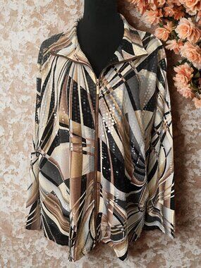 Creme/Black Sequin Jacket